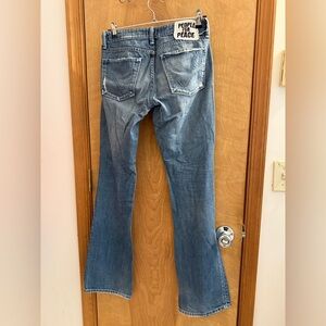 Stylish Boot Cut Jeans in Classic Blue